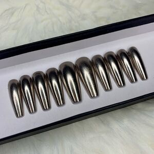 Light Gold Chrome Press On Nails